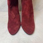 Diane Von Furstenberg  Wine Red Maroon Suede Leather Wrapped Heeled Boots 8.5 M Photo 10