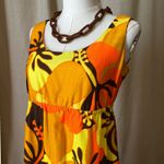 Vintage 70s Pomaré Tahiti Orange Yellow Hibiscus Maxi Dress XS Honolulu Photo 9