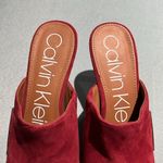 Calvin Klein Grecia suede mules heel shoes Size 7.5 B39 Photo 4