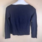 Philippe Adec Paris Womens Beaded Black Silk Cashmere Blend Sweater Size Large Photo 5