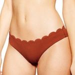 Topshop Scallop Bikini Bottom Burnt Orange Textured Photo 0