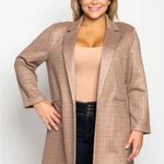 Have Tan Plaid Women's Blazer Size L Photo 0