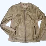 Sebby Collection jacket, distressed faux leather zip Photo 2