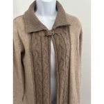 Italian Tan Wool Blend Buckle Front Sweater by Chiaramente, Sz: M (b21) Size M Photo 1