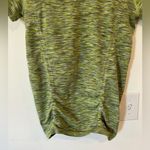 Athleta  Fastest Track Seamless Shirt Women's Large Green Ruched Athletic Gym EUC Photo 4