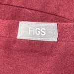 FIGS  Women's Short Sleeve V-Neck Top in Deep‎ Red maroon size large Photo 1
