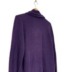 White + Warren Purple Cashmere Trapeze Cardigan Size L Photo 6