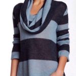 Free People Lulu Rugby Blue Striped Cowl Neck Alpaca Wool Blend Sweater Photo 2