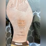 Free People  Suede Leather Boots Olive Woven Ankle Boots side zip US 8-8.5 EU 39 Photo 8