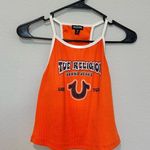 True Religion  Orange Graphic Tank Top Photo 4