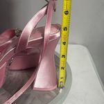 Barbie x ALDO Pink Satin Rhinestone Heart Platform Heels Size 8.5 NIB 2023 Photo 9