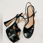 Gucci Black Leather Janaya Gg-studded open toe Platform Sandals EU 41 Photo 2