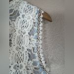 Endless Rose  Lt Blue White Lace Paris Peaches Mini Dress size Large $150 Photo 10