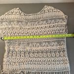 Lace Fringe Crochet Top Cover Up Bohemian Festival Beach Beige Women's M Tan Size M Photo 1