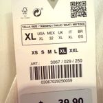 ZARA Satin Effect Ruched V-Neck Bodysuit Women's XL Ivory Boho Hippie Y2K Retro Photo 7