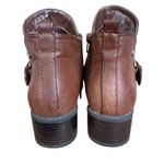 Dana Buchman brown leather side zip ankle boots booties 6 1/2 MED Photo 4