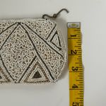 Vintage Beaded Clutch in Cream and Brown Photo 7