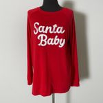 Isabel Maternity sz S long‎ sleeve crew neck Santa Baby T Photo 1