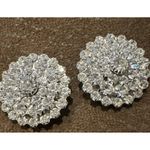 Bluette Made In France Shoe Clips Silvertone Rhinestones 1 inch Silver Photo 1