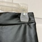 Just Quella Black Faux Leather Ruffle Hem Mini Skirt Photo 2