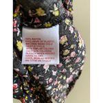 Mossimo Floral Smocked Waist Dress Womens XS Tie Front Sleeveless Black Photo 5