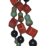 Navajo Turquoise Spiny & Heishi 3 Strand Long Beaded Southwestern Necklace Blue Photo 8