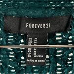Forever 21  Medium Chunky Knit Oversized Teal Jewel Tone Longline Cardigan Boho Photo 3