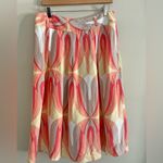 Emma James Retro Mod Geometric Midi Skirt Linen Blend A Photo 5