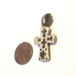 Vintage silver‎ cross pendant Photo 3
