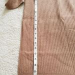 Good American Sleeveless Rib Knit Tie Waist Midi Dress Taupe Tan Size 2 M Photo 11