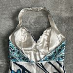 May Queen Couture Dress Womens 8 Halter Beaded Maxi Long Prom Formal Y2K White Photo 7