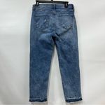 a.n.a NWT  size 10p high rise straight Blue denim Jeans Distressed raw hem Photo 11