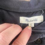 Madewell  boxy parkview black henley shirt sleeve shirt Photo 3