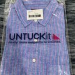 Untuckit Blue Multi Color Button Photo 2
