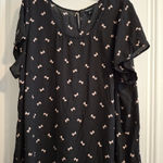 Torrid  Sz 4 Black and Pink Bow Patterned Women's Top Photo 0