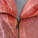 KOAS by Andy Johns Womens Small Full Zip Peach Rain Jacket Windbreaker Bold Orange Photo 2