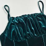 SheIn Curve Dark Green Velour Velvet Ruched Neckline Cropped Tank Top Blouse 2XL Photo 1