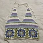 NWOT Crochet Halter Top White Photo 1