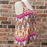 Pink Rose colorful printed chevron tank top / S / Excellent condition Photo 1