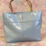 Estée Lauder Baby Blue adorable handbag beige leather handle straps (NEW) Photo 8