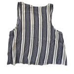 L'Academie L’Academie Revolve Blue White Striped Cropped Flowy Tank Top Small Photo 1