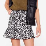 Nasty Gal -`♡´- Free! NWT  l Leopard Print Ruffle Mini Skirt Size 6 Photo 5