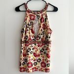 Antonio Melani  Floral Print Halter Neck Top, 100% Silk Blouse, Size Large Photo 10