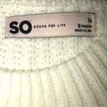 SO  GOOD FOR LIFE Womens Baggy Sweater Size Medium Juniors Coconut Cream New Photo 5