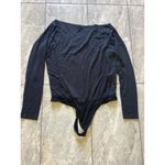 Paige  Black Suvi Jersey Bodysuit Off Shoulder Long Sleeve XL Photo 1