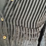 Anthropologie  Pilcro Black Velvet Button down shirt.  Size Small Photo 1