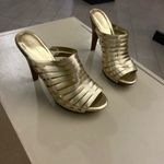 Nine West Heels INC international Gold Strappy Heels 10 M Beautiful! No flaws/like new Photo 5