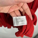 Knox Rose Red Orange Pleated Tassel Tie Babydoll Tiered Tank Top Medium M Boho Photo 4