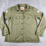 Levi's  Women's Military Shirt Jacket Green Embroidery Size M Medium Photo 0