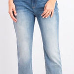 Driftwood  Candace Embroidered
Hem Straight Ankle Jeans Photo 0